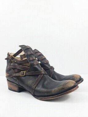 Freebird By‎ Steven Stair Distressed Leather Women's Ankle Boots Size 10